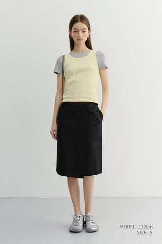 90S MIDI SKIRT BLACK