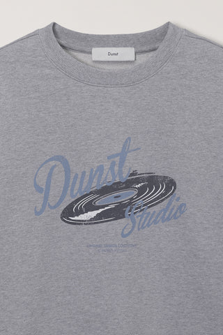 UNISEX VINYL SWEATSHIRT MELANGE GREY