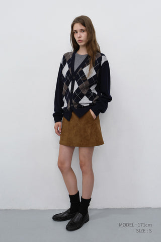 ALTER-SUEDE MINI SKIRT BROWN