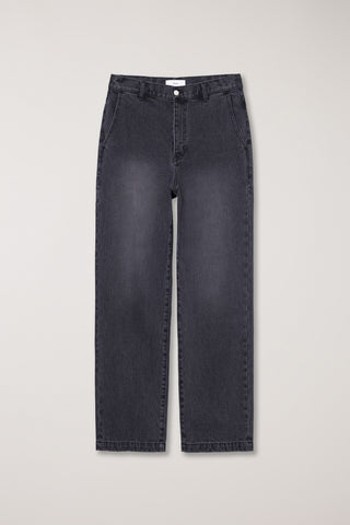 STRAIGHT SLACK JEANS GREY
