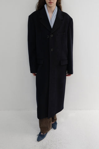 FRINGED CASHMERE MUFFLER SOFT BLUE