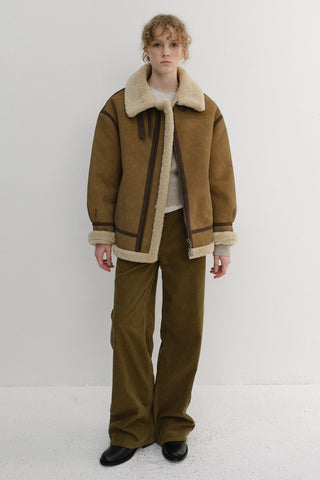 UNISEX B-3 SHEARLING JACKET CAMEL