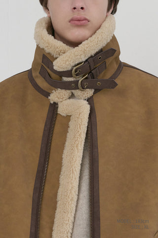 UNISEX B-3 SHEARLING JACKET CAMEL