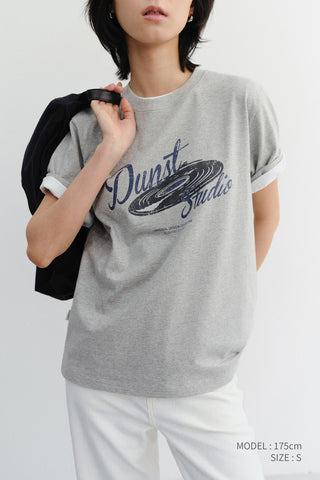 UNISEX VINYL T-SHIRT MELANGE GREY