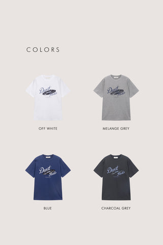 UNISEX VINYL T-SHIRT MELANGE GREY