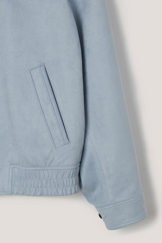 UNISEX ALTER-SUEDE COLLARED BLOUSON SOFT BLUE