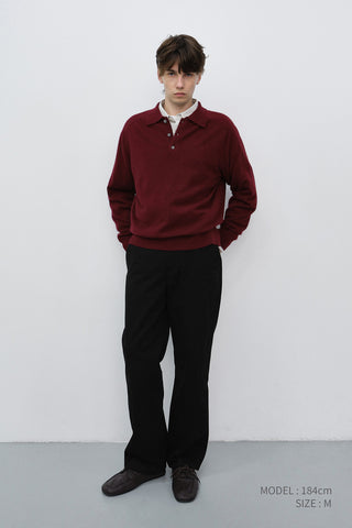 STRAIGHT CHINO SLACKS BLACK