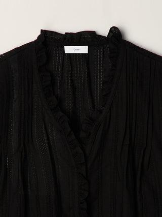 JANE FRILL BLOUSE BLACK