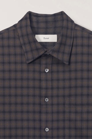 UNISEX CHECKED FLANNEL SHIRT KHAKI