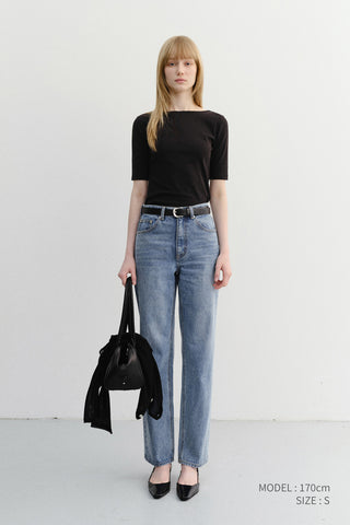 ESSENTIAL CROPPED JEANS LIGHT BLUE