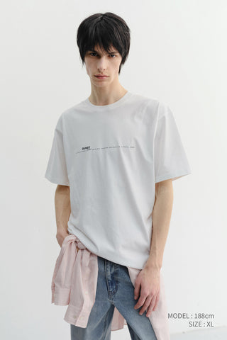 UNISEX MINIMAL LETTERING T-SHIRT OFF WHITE