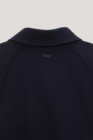 UNISEX LEATHER LOGO HALF ZIP-UP SWEATSHIRT FRENCH NAVY
