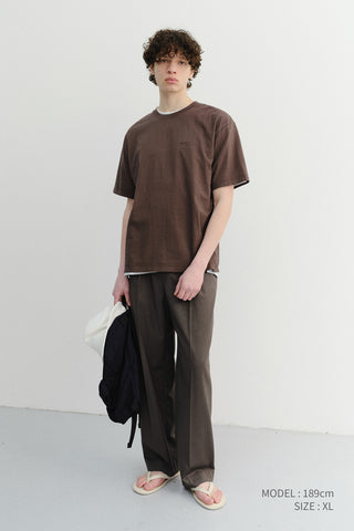 UNISEX GARMENT DYED T-SHIRT BROWN
