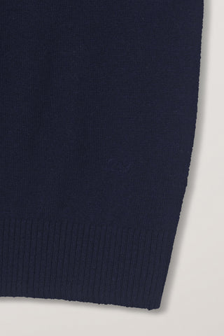 ESSENTIAL CREWNECK KNIT CARDIGAN DARK NAVY