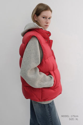 UNISEX GOOSE DOWN VEST RED