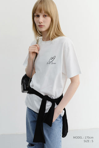 UNISEX HEART D LOGO T-SHIRT OFF WHITE