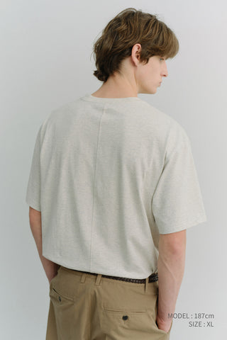 UNISEX LOOSE T-SHIRT OATMEAL MELANGE