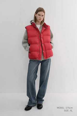 UNISEX GOOSE DOWN VEST RED