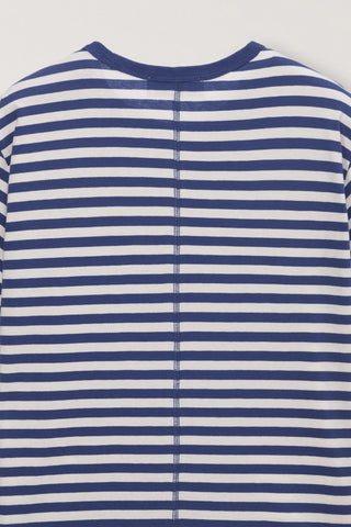 UNISEX STRIPED T-SHIRT BLUE IVORY