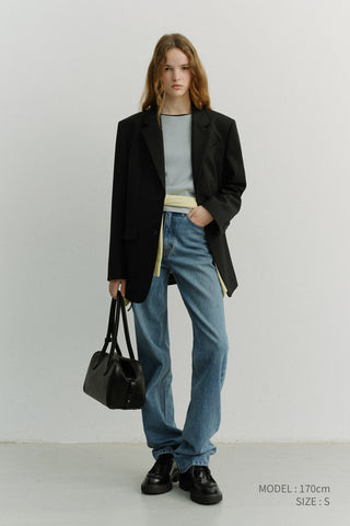 LAYERING KNIT TOP SOFT BLUE
