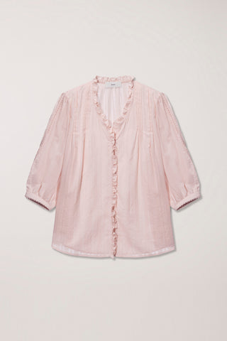 JANE FRILL BLOUSE SOFT PINK