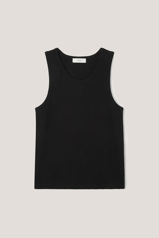 RELAXED SLEEVELESS TOP BLACK