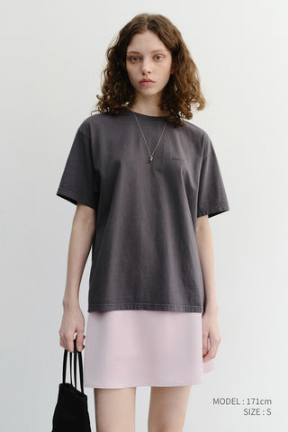 UNISEX GARMENT DYED T-SHIRT CHARCOAL GREY
