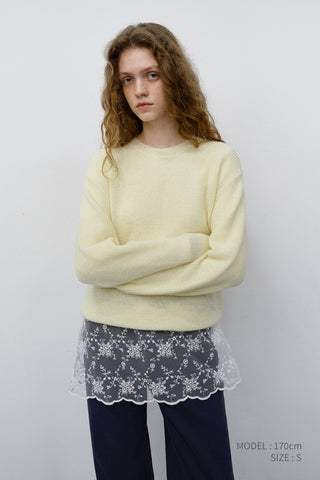 UNISEX HAIRLY SWEATER LEMON BUTTER