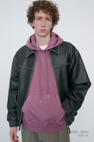 UNISEX GARMENT DYED HOODIE PURPLE