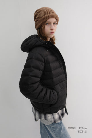UNISEX LIGHT GOOSE DOWN JACKET BLACK