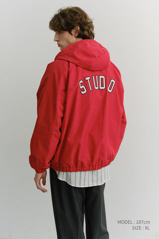 UNISEX LOGO WINDBREAKER RED
