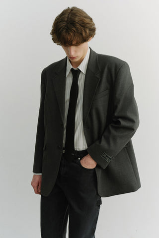STRIPED TIE BLACK