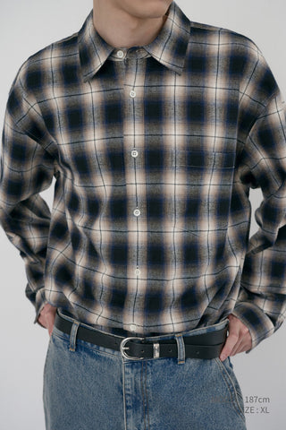 UNISEX WINTER FLANNEL CHECKED SHIRT BLUE