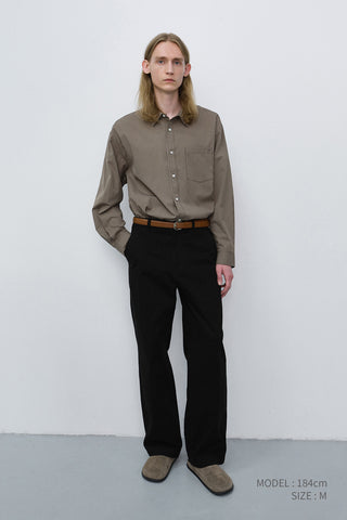 STRAIGHT CHINO SLACKS BLACK
