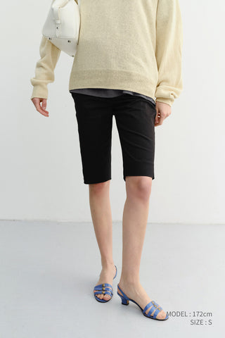 SLIM BIKER SHORTS BLACK