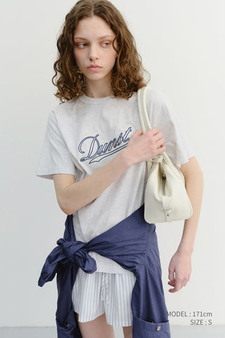 UNISEX CHAIN LOGO T-SHIRT LIGHT MELANGE GREY