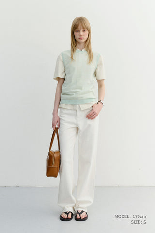 SUMMER STRAIGHT JEANS ECRU