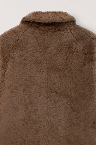 FLUFFY FUR JACKET CAMEL