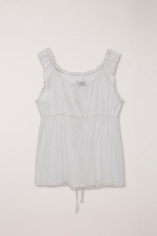 SHIRRING SLEEVELESS BLOUSE IVORY