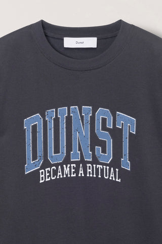 UNISEX VINTAGE ARCH LOGO T-SHIRT CHARCOAL GREY