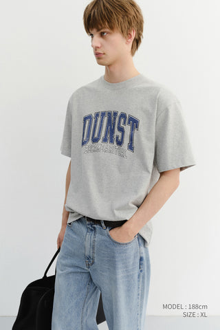 UNISEX VINTAGE ARCH LOGO T-SHIRT MELANGE GREY