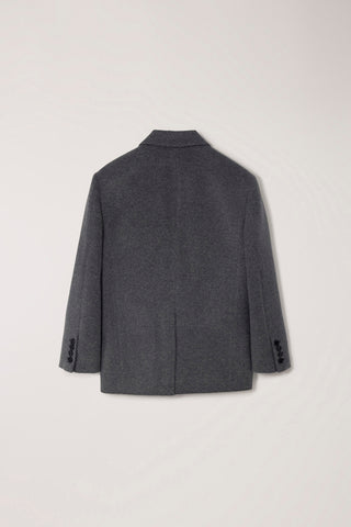UNISEX 3 BUTTON WOOL BLAZER GREY