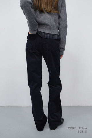ESSENTIAL STRAIGHT CORDUROY JEANS NAVY