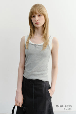 PETIT SLEEVELESS TOP MELANGE GREY