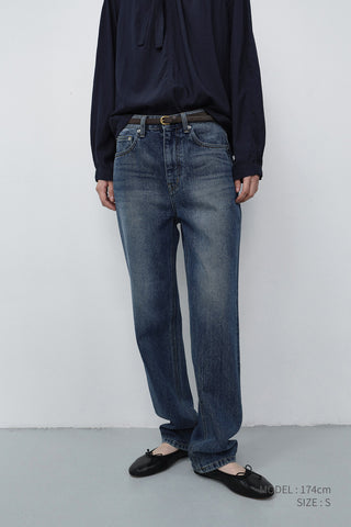 ESSENTIAL STRAIGHT JEANS BRUSHED BLUE