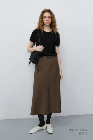 HALF SLEEVE KNIT TOP BLACK