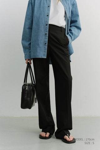 STRAIGHT SLACKS BLACK