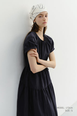 HALF SLEEVE DRESS DEEP NAVY