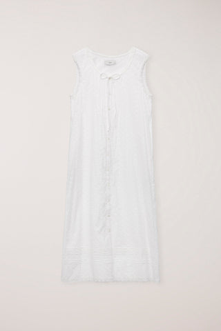 NEEDLEWORK BABYDOLL DRESS WHITE