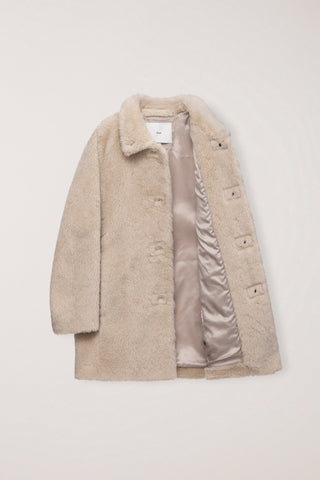 FLUFFY FUR JACKET CREAM BEIGE